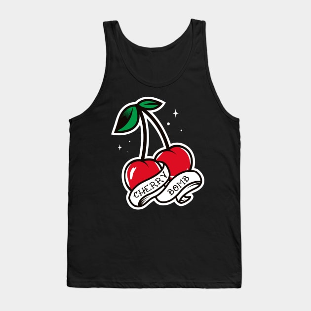 Vintage Cherry Bomb Shirt Tank Top by B3an!